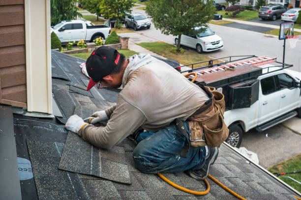 Professional Roofing technician working in Fiskeville, RI